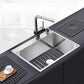 Silicone sink mat protectors for Kitchen12”13”16”18”19”24”26”28”29”.JIUBAR Kitchen Sink Protector Grid for Farmhouse Stainless Steel accessory with Center Drain.(18.2''x 12.5''Grey) JIUBAR