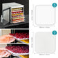 8 Pcs Silicone Food Dehydrator-Trays with Edge, 8 Pcs Mesh Dryer Mats,Reusable Non Stick Silicone Dehydrator Sheets (11x 11in) for Liquids,Fruit Leather,Herbs,Meat and Yogurt Cercker