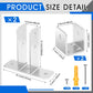 Blulu 4 Pcs Toilet Partition Panel Bracket Set 2-Ear Urinal Screen Brackets & U Shaped Brackets for 1 in. Panels with Fasteners Bathroom Stall Hardware for New installations or Repairs Blulu