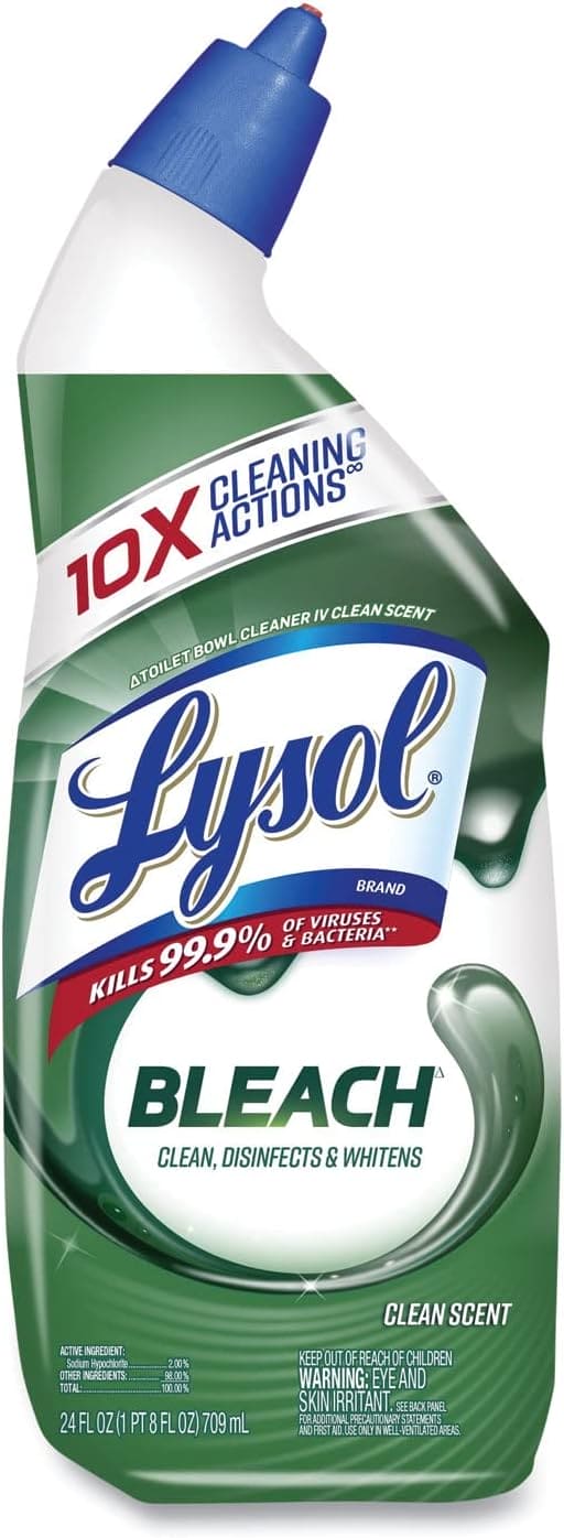LYSOL TOILET BOWL CLEANER WITH BLEACH CLEAN SCENT - LTBCWBC12 Pie's Variety Store