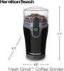 Hamilton Beach Fresh Grind Electric Coffee Grinder - Removable Chamber, Makes up to 12 Cups - Black - Makes it easy to enjoy the taste of freshly ground coffee every morning without a lot of messy cleanup - 80335R