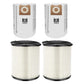 2 Pack VF4000 Filter for RIDGID Wet Dry Vac 5-20 Gallons and 2 Pack VF3502 Vacuumc Bags for Ridgid 12-16 Gallon Vac ebuys