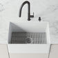 VIGO 24 in. x 15 in. Silicone Kitchen Sink Protective Bottom Grid for Single Bowl 27-in Sink in Gray - VGSG2718 VIGO