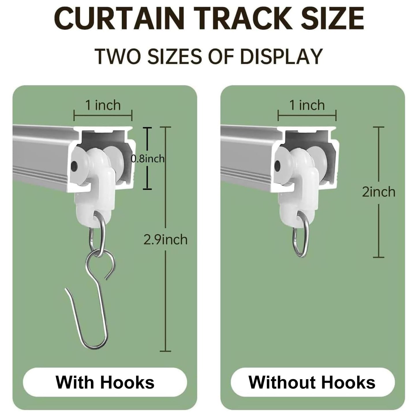 MaKefeile Ceiling Curtain Tracks 9FT,Curtain Track Wall Mount,Ceiling Mounted Sliding Door Curtains Rails Outdoor Extra Long Curtains Rod Room Divider Track for Living Bedroom with Hooks,White MaKefeile