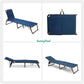 SUNNYFEEL Folding Lounge Chair Patio Chaise, Outdoor Portable Sun Lounger, Folding Camping Cot, with Adjustable Backrest and Removable Pillow for Outside Beach, Sunbathing, Pool, Lawn, Deck ebuys