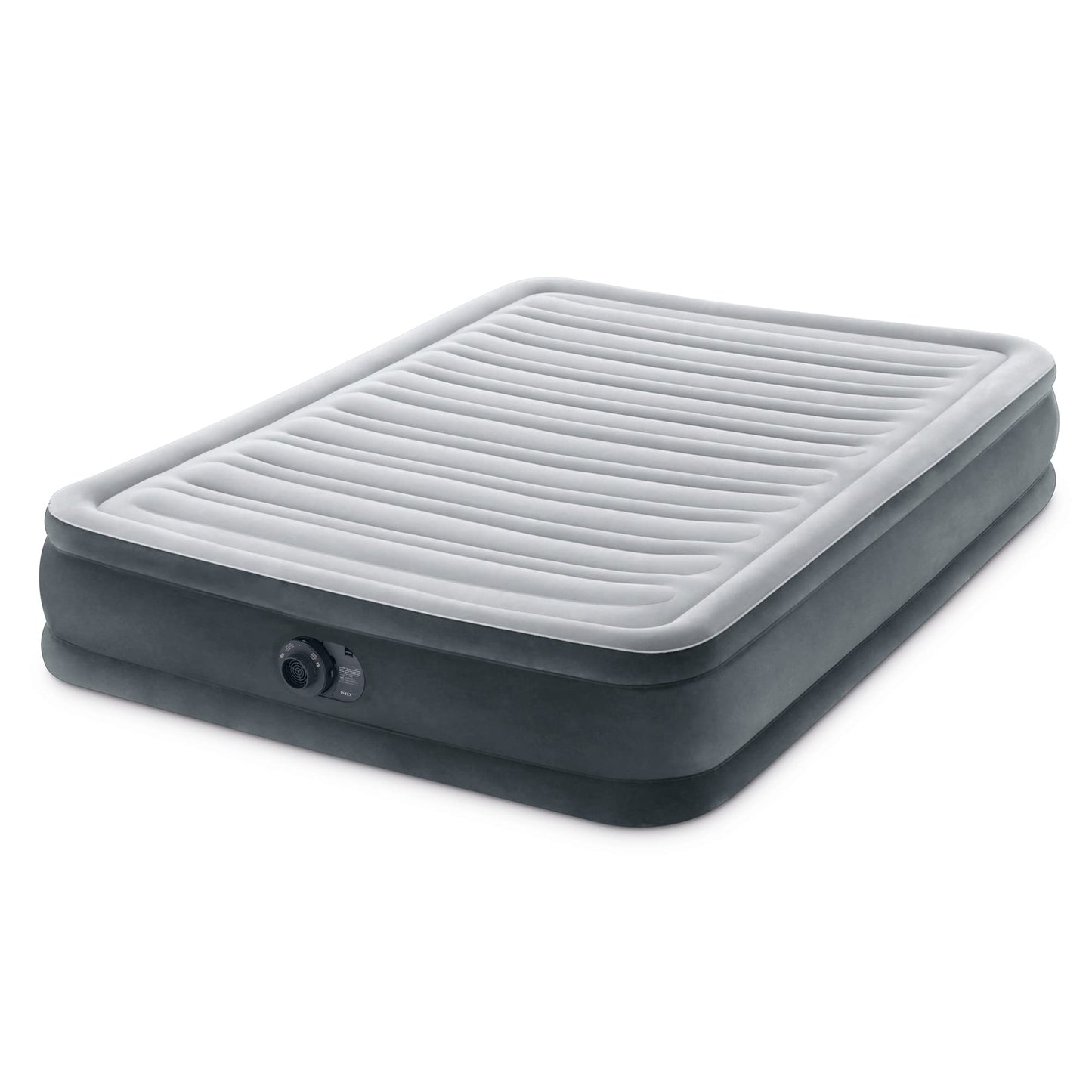 Intex Mid-Rise Air Mattress Bed with Built-in Pump, Dura-Beam Deluxe Comfort Plush, Full - Portable Luxury Travel Airbed for Adults, Camping, Guests Intex