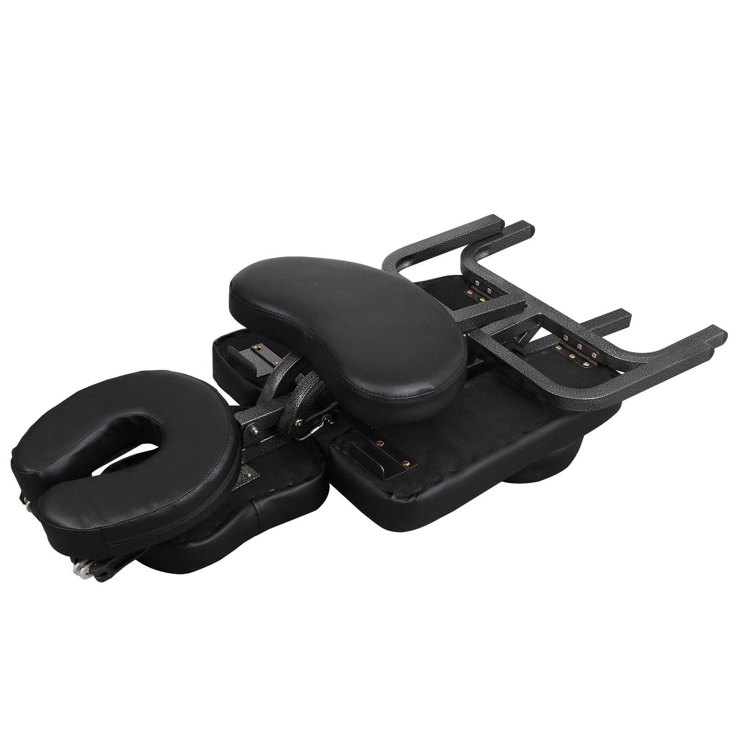 JupiterForce Portable Massage Chair Foldable Lightweight Tattoo Therapy Chair with Adjustable 4 Inches Thick Sponge Face Cradle for Client Spa Salon Massage with Carrying Bag (Black) JupiterForce