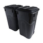 United Solutions 32 Gallon Wheeled Outdoor Garbage Can with Attached Snap Lock Lid and Heavy-Duty Handles, Black, Heavy-Duty Construction, Perfect Backyard, Deck, or Garage Trash Can, 2 Pack United Solutions