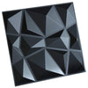 Art3d 3D Paneling Textured 3D Wall Design, Black Diamond, 19.7