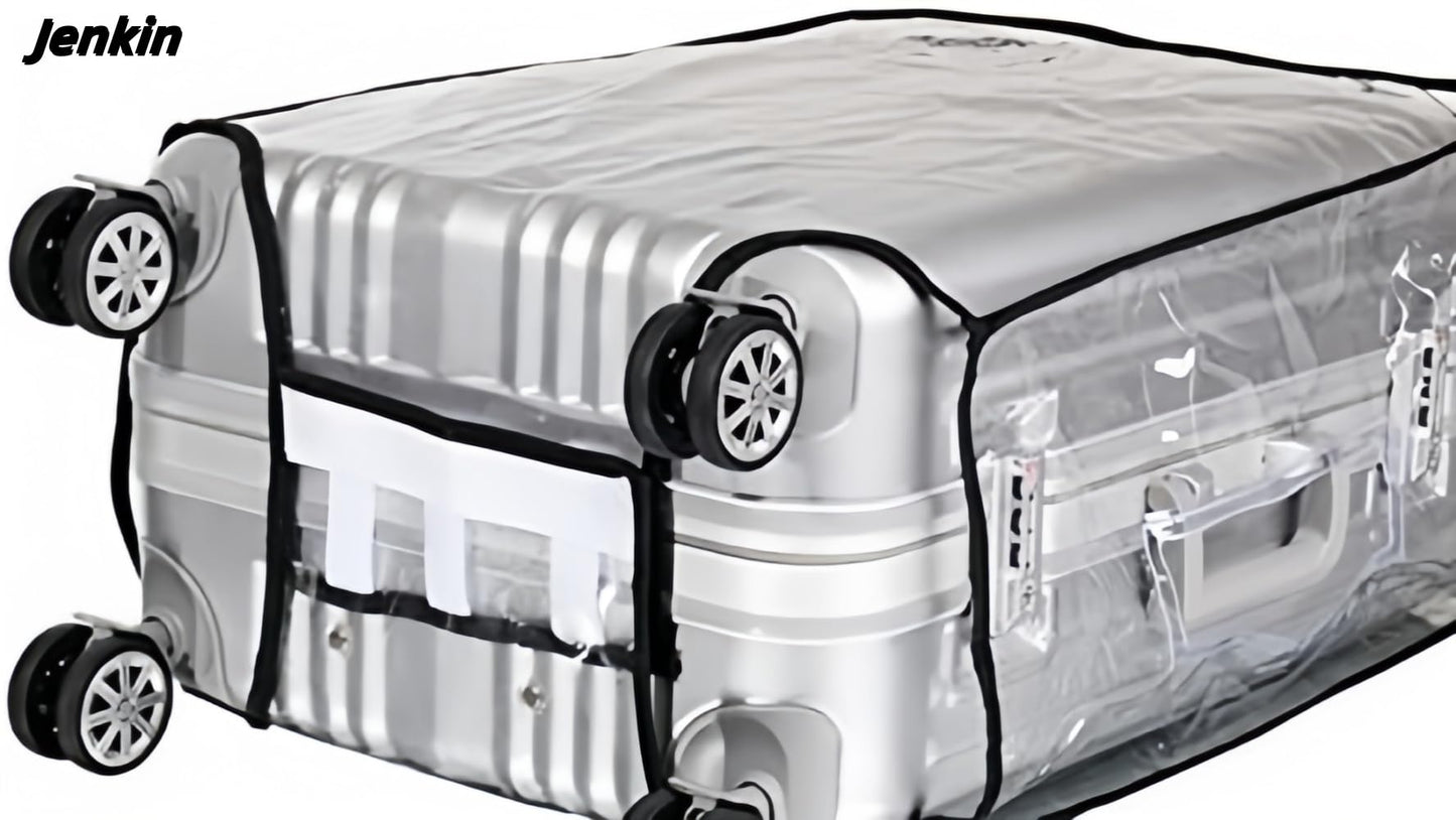 JenKin Luggage Protector Suitcase Cover PVC Waterproof Travel Suitcase Fits Most 20" to 30" (20" (13.8" L x 9.1" W x 20.9" H)) JenKin