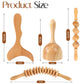 4 PCS Wood Therapy Massage Tools - Professional Maderoterapia Kit for Body Sculpting, Improving Circulation, and Muscle Relaxation YOOLZI