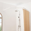 Mirooyu Corner Shower Curtain Rod, Diamond Shaped [Both Sides: 22