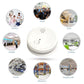 LSHOME 3 Pack Smoke Detector Fire Alarms 9V Battery Operated Photoelectric Sensor Easy to Install with Light Sound Warning, Test Button,9V Included Safety for Home Hotel(912-3) (GS528A) LSHOME