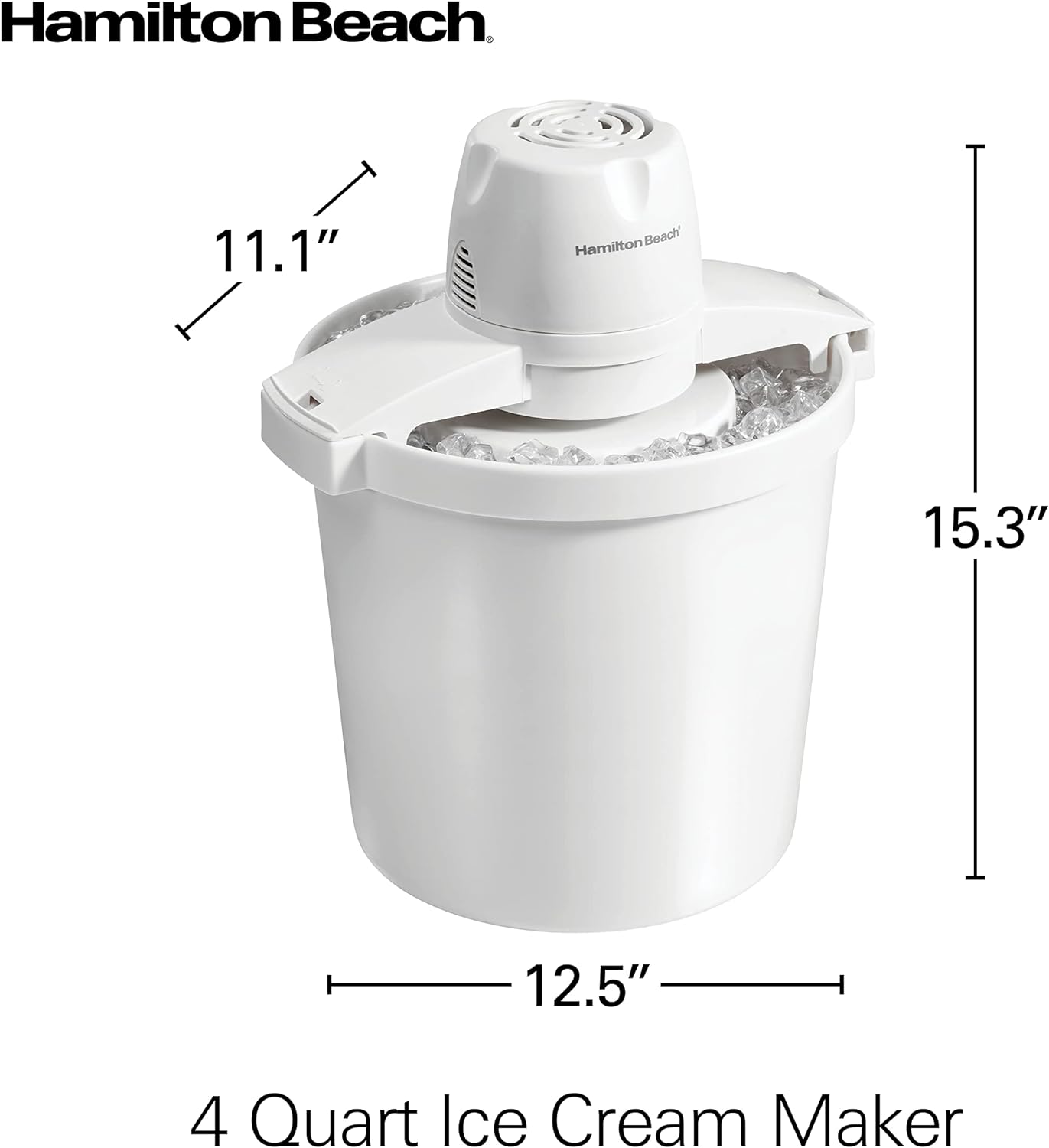 HAMILTON BEACH 68330N ICE CREAM MAKER 4QT - HTBQM68330 Pie's Variety Store