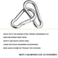 EPHECH 60PCS 3" Heavy Duty Spring Snap Hook, M8 5/16" Galvanized Steel Snap Hook Carabiner Quick Link Carabiner Clip, 500LBS Holding Capacity Quick Link Keychain for Swing Hammock Gym Outdoor EPHECH