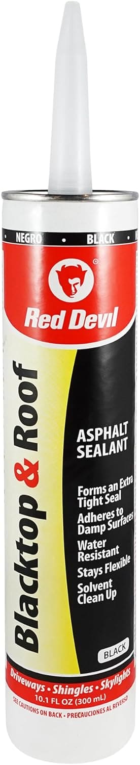 Red Devil 063612 Blacktop and Roof Repair Sealant, 10.1 fl. oz, Black- 063612