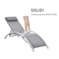 Outdoor Patio Lounge Chairs Aluminum Pool Chaise Lounges Adjustable for All Weather for Beach Backyard（2-Pack Gray ebuys