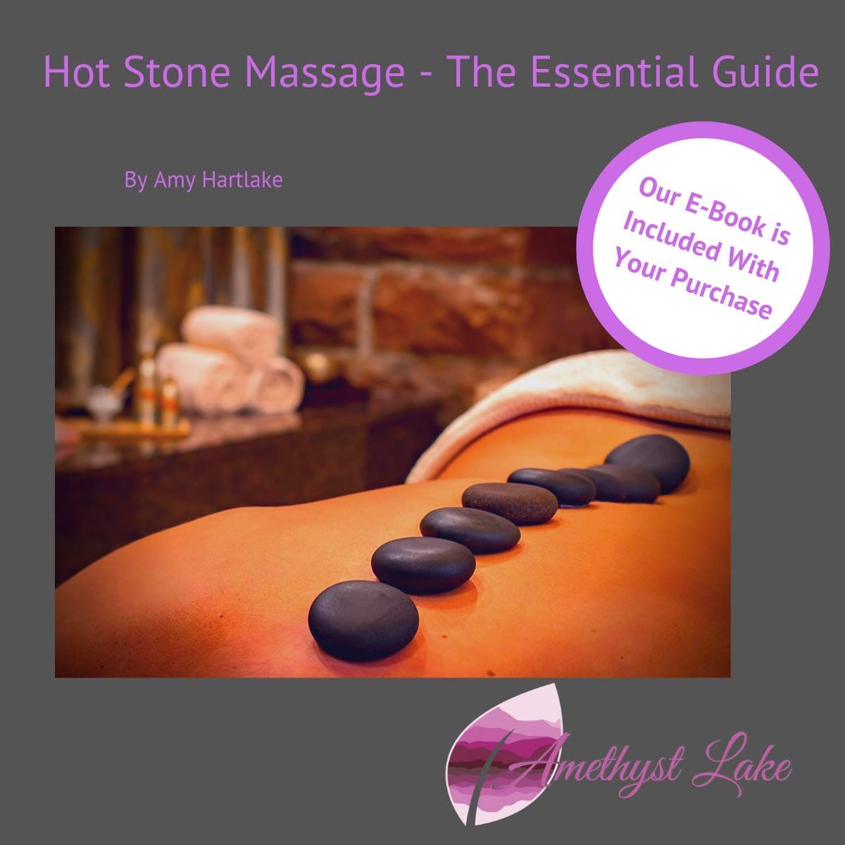 Amethyst Lake Hot Stones Massage Set With Warmer Pot - 36 Basalt Hot Stone 6 Quart Oven Water Heater Kit, Portable & Perfect for Salon and Home Use with Black Velvet Drawstring Bag & Wood Spatula Amethyst Lake