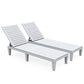 YITAHOME Chaise Outdoor Lounge Chairs Set of 2 with Adjustable Backrest, Sturdy Loungers for Patio & Poolside, Easy Assembly & Waterproof & Lightweight with 265lbs Weight Capacity, Grayish-White ebuys