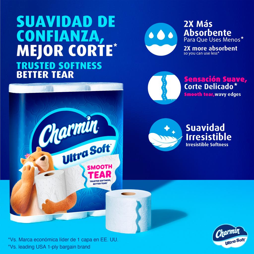 Charmin Ultra Soft Toilet Paper 18 Rolls / 244 Sheets More convenient, more value, and all in this all in a longer-lasting roll, so you can change the roll less often-438680 Hannah's Variety Store