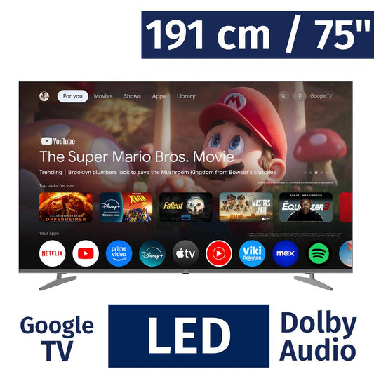 Right Arrow JVC 190 cm / 75" Inches GoogleTV QDmini LED 4K TV LT-75KM958- 507882 Hannah's Variety Store