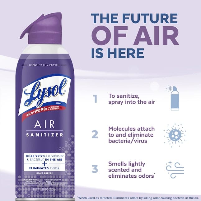 Lysol Air Sanitizer White Linen - LASWL Pie's Variety Store