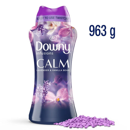 Downy Infusions Calm Lavender and Vanilla Scent Booster Perfume Beads 963 g / 34 oz. These perfume beads are easy to use, just add them to your laundry and they will infuse and transform your fabrics with a comforting lavender scent.-465281