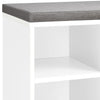 Luxhome White Shoe Rack Bench with Padded Seat and 6 Storage Compartments - 500015