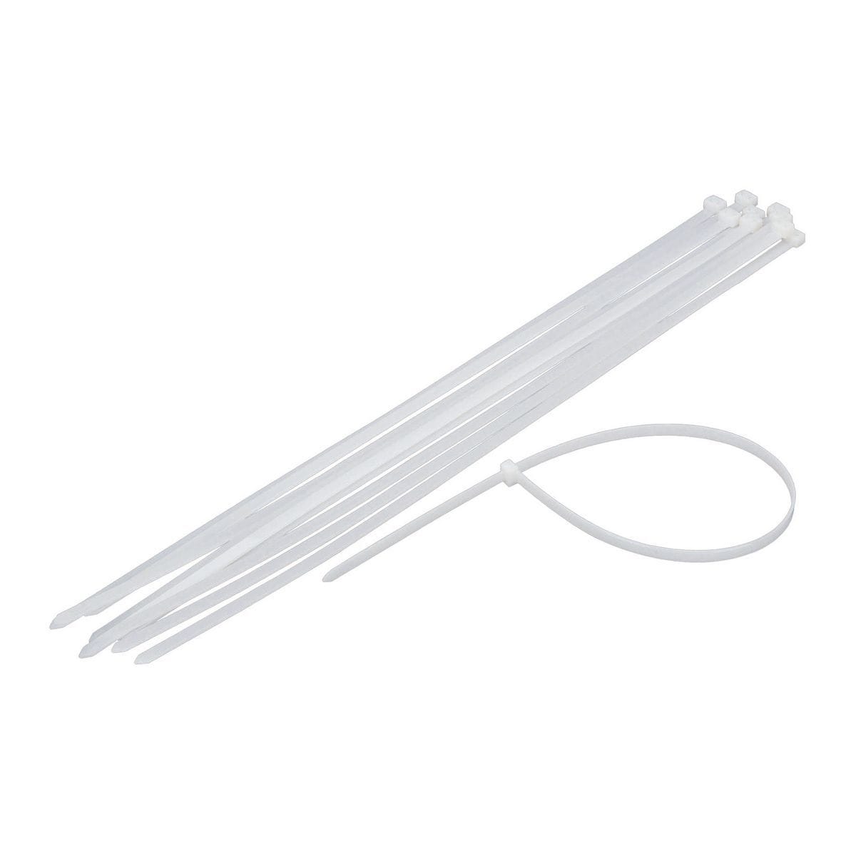 Fulgore Plastic Cable Ties (White) - These Zip Ties bundles your cables and wires together to keep them organized and prevent damage (10pcs) - FU1394