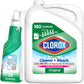Clorox Clean-Up Cleaner, Bleach and Disinfectant 5.32 L + 946 mL / 180 oz + 32 oz. The power of Clorox in the comfort of a spray bottle.-12463 Hannah Frederick