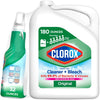 Clorox Clean-Up Cleaner, Bleach and Disinfectant 5.32 L + 946 mL / 180 oz + 32 oz. The power of Clorox in the comfort of a spray bottle.-12463