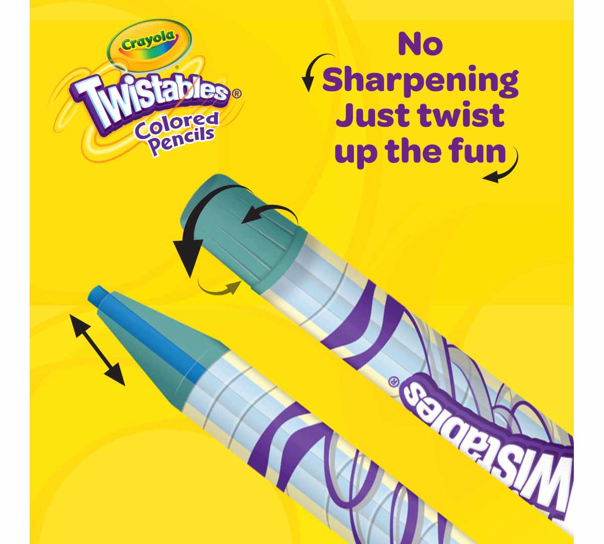 Crayola Coloured Pencils Twistable 12 Pack - 07166257408 Pie's Variety Store