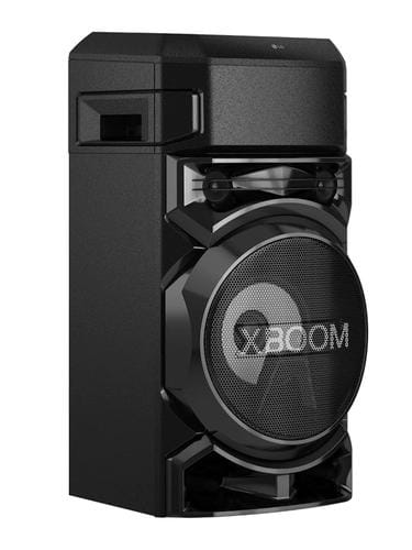 LG XBOOM RN5 Bluetooth Audio System, Booming Bass, LED Party Lighting, Karaoke with Voice Filters, XBOOM App Controlled, Bluetooth, Dual USB, Mic Input - 454337