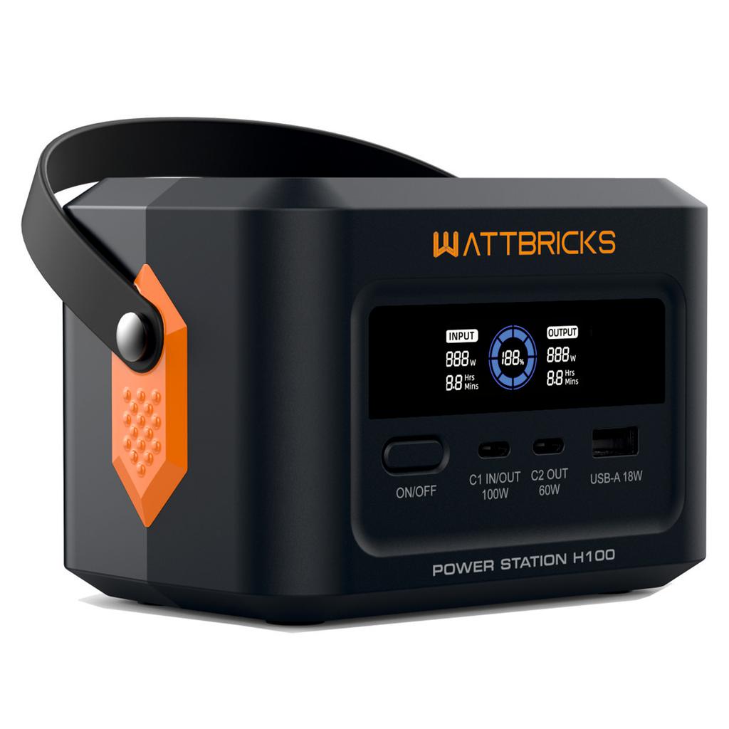 Wattbricks Energy 120 W Portable Power Station H100B -501569 ebuystt