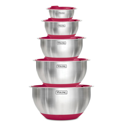 Viking Stainless Steel Mixing Bowls Set 10 Pieces - 493218-0840595110667 ebuystt