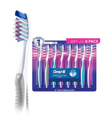 Oral B Toothbrushes Cross Action 8 Units-97983 ebuystt