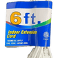Powerlink Indoor extension cord, durable, perfect for office or home. Various Size 6ft, 12ft,15ft, 20ft MEGA