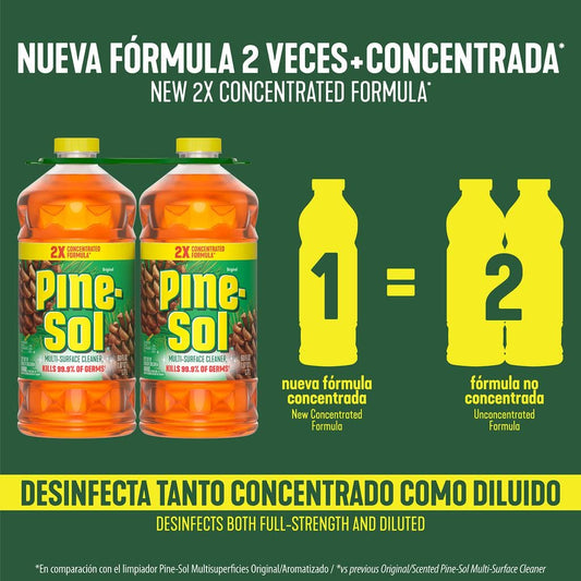 Pine Sol Multisurface Cleaner 2 Units / 1.77 L / 60 oz.Keep all your home surfaces clean, fresh and shiny with this pine-scented multisurface cleaner that will provide a clean sensation and a pleasant aroma at home.-475334 EBUYSTT