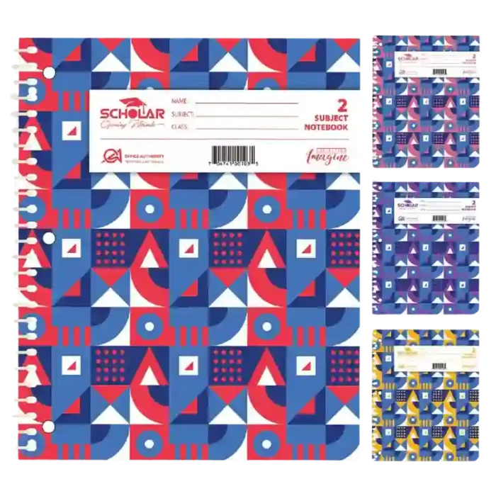 Scholar Spiral Notebook – Assorted Colors, 4 Subject Notebook - 70474100106 Pie's Variety Store