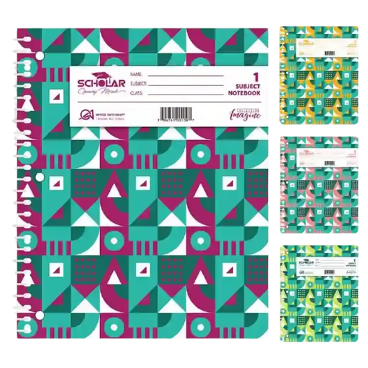 Scholar Spiral Notebook – Assorted Colors, 4 Subject Notebook - 70474100106 Pie's Variety Store