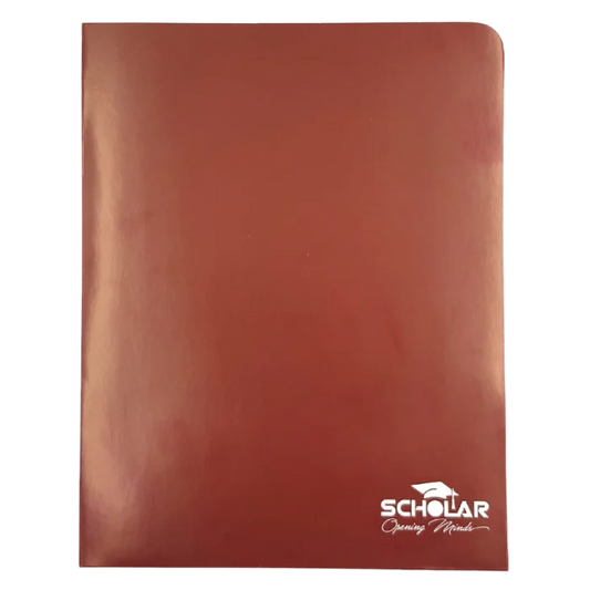 Scholar Presentation Folder – Brown, 2-Pocket Document Folder - 70474100142 Pie's Variety Store