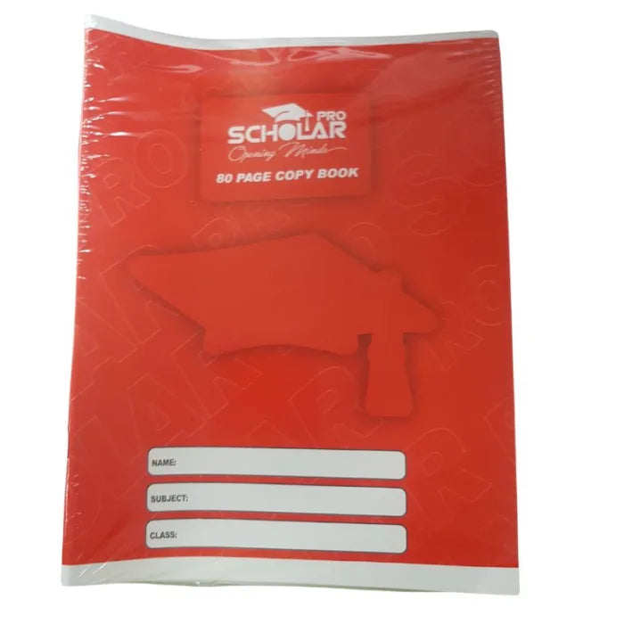 Scholar Pro Copy Book – Red and Blue Line ½″ Ruled Exercise Book - 70474100481 Pie's Variety Store