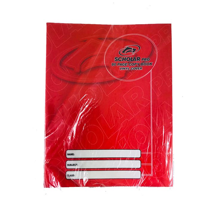 Scholar Pro Copy Book – Red and Blue Line ½″ Ruled Exercise Book - 70474100481 Pie's Variety Store