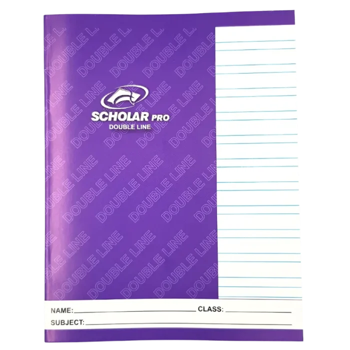 Scholar Pro Copy Book – Red and Blue Line ½″ Ruled Exercise Book - 70474100481 Pie's Variety Store