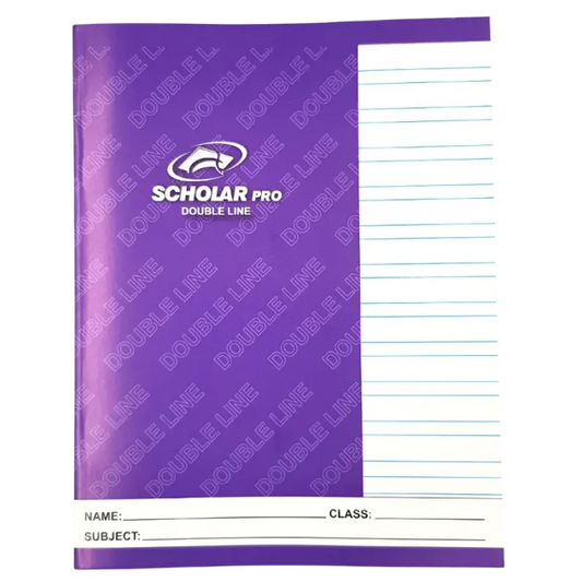 Scholar Pro Copy Book – Red and Blue Line ½″ Ruled Exercise Book - 70474100481 Pie's Variety Store