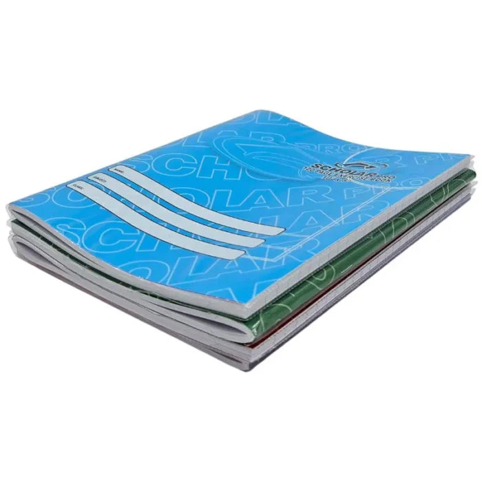 Scholar Pro Copy Book – Red and Blue Line ½″ Ruled Exercise Book - 70474100481 Pie's Variety Store