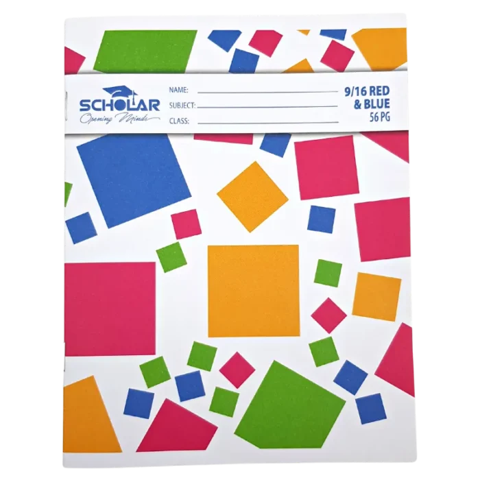 Scholar Pro Copy Book – Red and Blue Line ½″ Ruled Exercise Book - 70474100481 Pie's Variety Store
