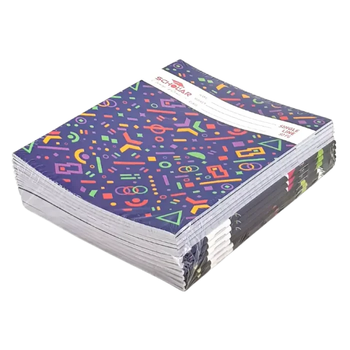 Scholar Pro Copy Book – Red and Blue Line ½″ Ruled Exercise Book - 70474100481 Pie's Variety Store