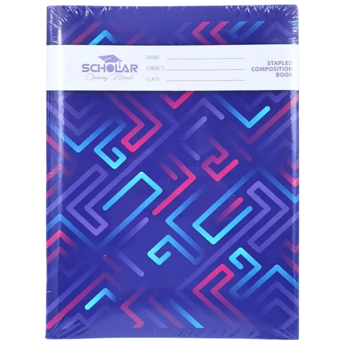 Scholar Pro Copy Book – Red and Blue Line ½″ Ruled Exercise Book - 70474100481 Pie's Variety Store