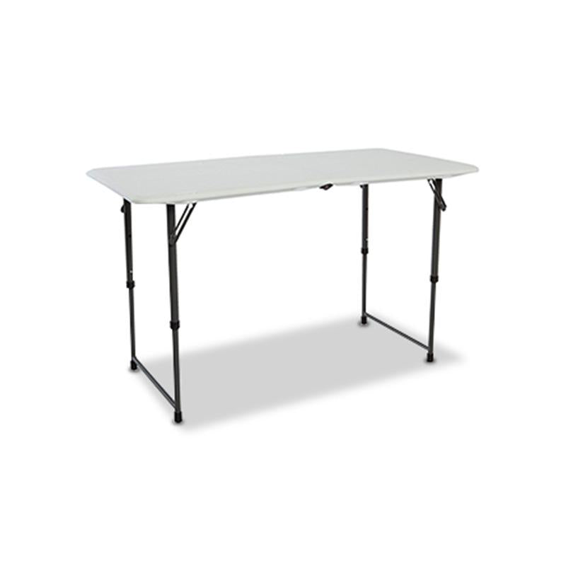 Lifetime Products Half Folding Commercial Table 122 cm x 61 cm x 91 cm / 48 inches x 24 inches x 36 inches Made for indoor and outdoor use.-4429 Ebuystt